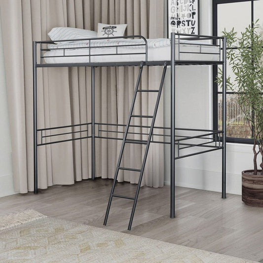 Furniture of America - Myles Twin Loft Bed (K/D) in Black - FM-BK910BK-T View 1