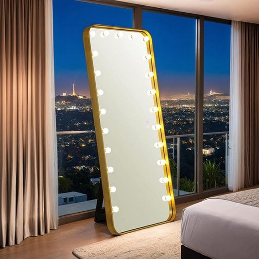 Furniture of America - Myra Floor Mirror in Gold - FM-AC8013GD-M
