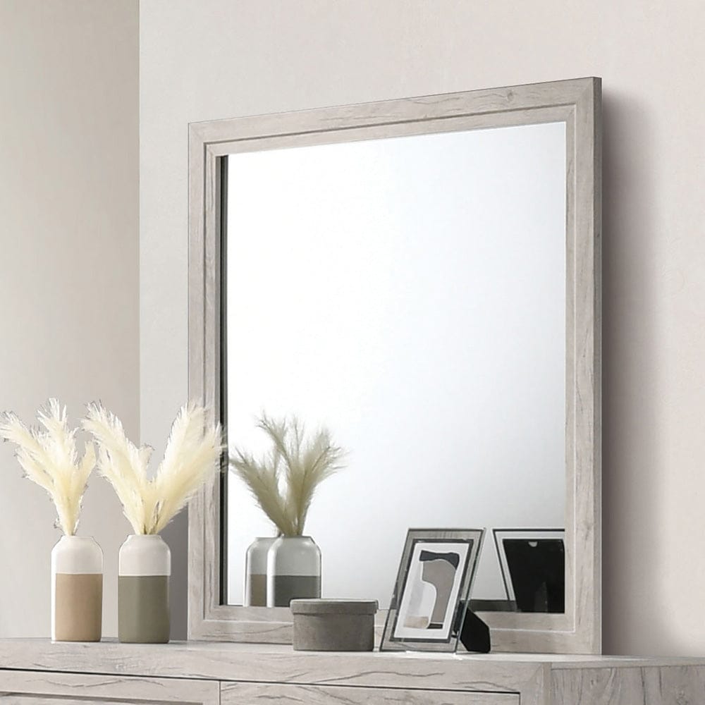 Furniture of America - Mysen Mirror in White Wash - FM7202WH-M View 1