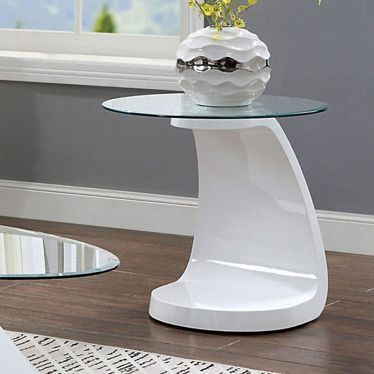 Furniture of America - Nahara End Table in White - FOA4042WH-E-TABLE View 1