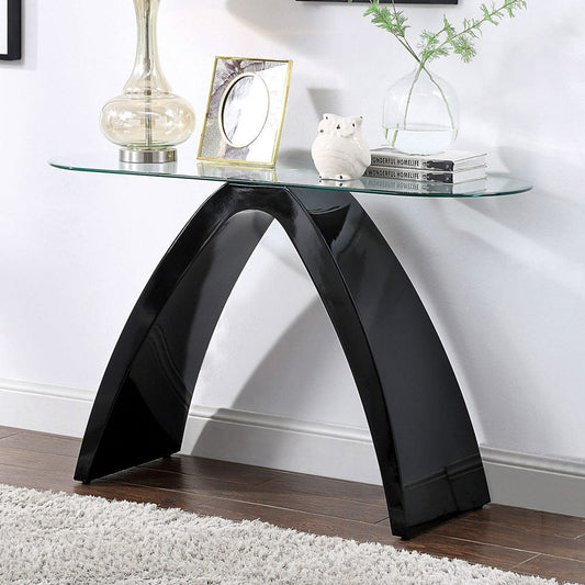 Furniture of America - Nahara Sofa Table in Black - FOA4042BK-S-TABLE View 1