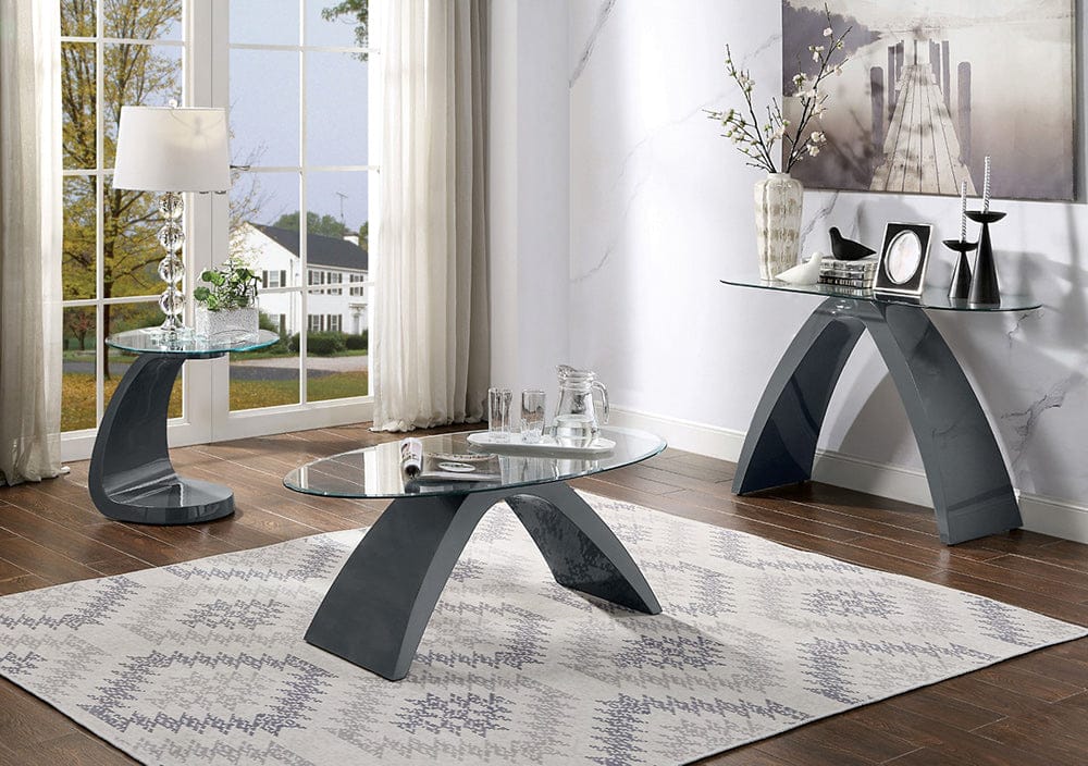 Furniture of America - Nahara Sofa Table in Gray - FOA4042GY-S-TABLE View 2