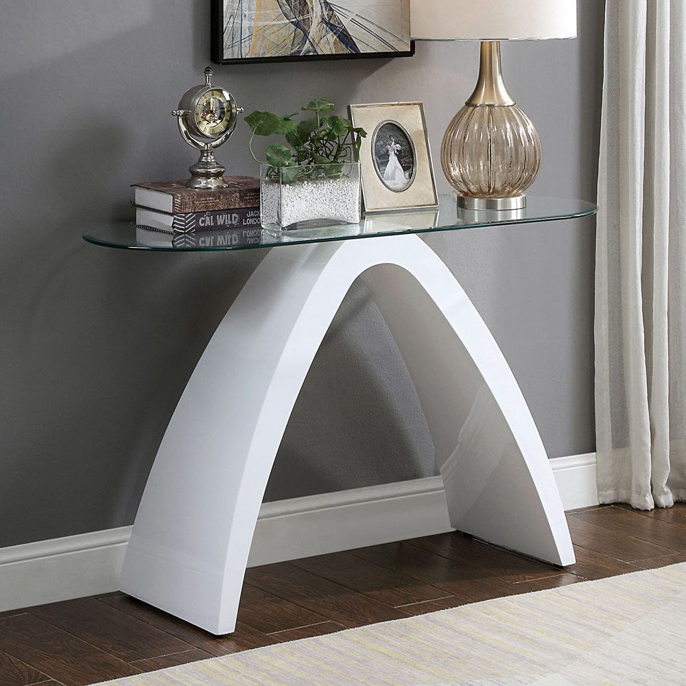 Furniture of America - Nahara Sofa Table in White - FOA4042WH-S-TABLE View 1