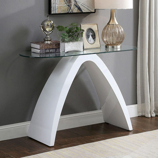 Furniture of America - Nahara Sofa Table in White - FOA4042WH-S-TABLE View 1