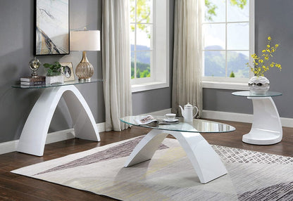 Furniture of America - Nahara Sofa Table in White - FOA4042WH-S-TABLE View 2