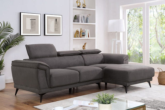 Furniture of America - Napanee Armless Chair in Dark Gray - CM6254GY-AC View 2