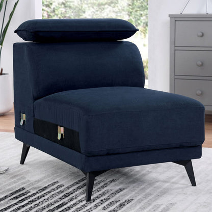 Furniture of America - Napanee Armless Chair in Navy - CM6254BL-AC View 1