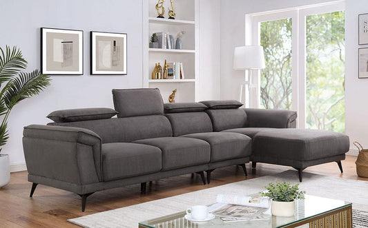 Furniture of America - Napanee Sectional in Dark Gray - CM6254GY-SECT View 2