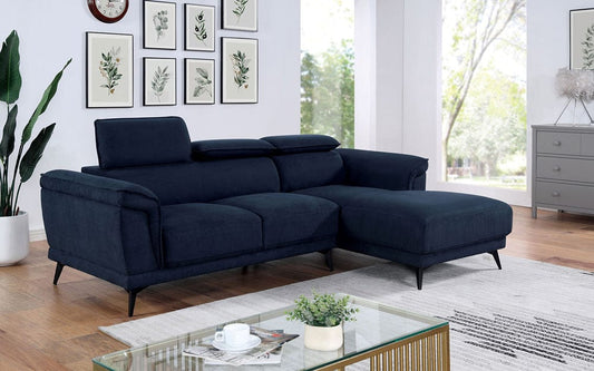 Furniture of America - Napanee Sectional in Navy - CM6254BL-SECT View 1