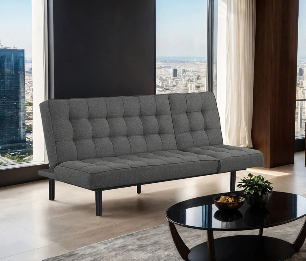 Furniture of America - Napervill Futon Sofa in Dark Gray - FM2802DG View 1