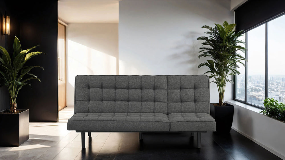 Furniture of America - Napervill Futon Sofa in Dark Gray - FM2802DG View 2