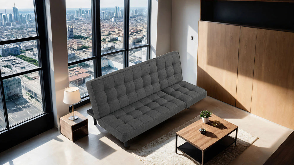 Furniture of America - Napervill Futon Sofa in Dark Gray - FM2802DG View 3