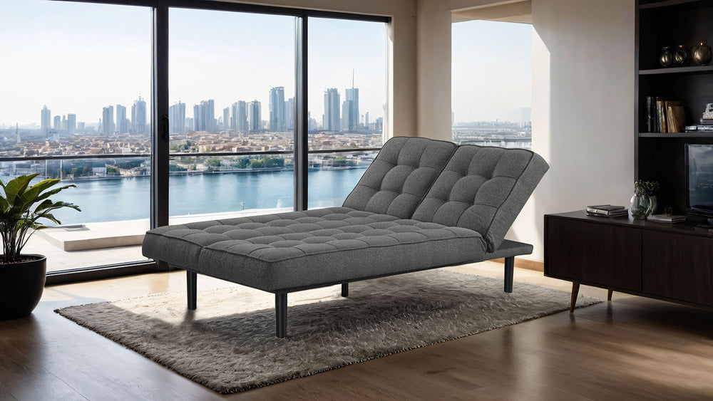 Furniture of America - Napervill Futon Sofa in Dark Gray - FM2802DG View 5