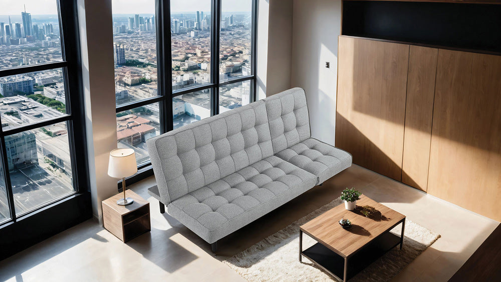 Furniture of America - Napervill Futon Sofa in Light Gray - FM2802LG View 3