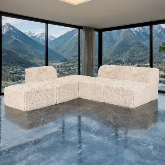 Furniture of America - Nappi - L-Sectional A, Sand - FM62102BG-SECT-A view 1