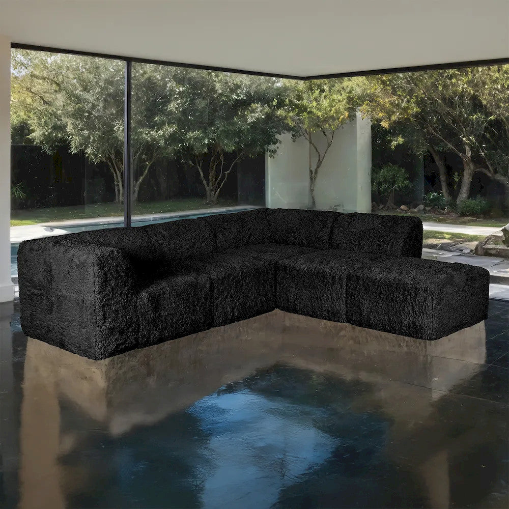 Furniture of America - Nappi - L-Sectional B, Black - FM62102BK-SECT-B view 1
