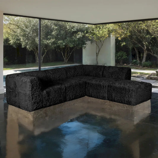 Furniture of America - Nappi - L-Sectional B, Black - FM62102BK-SECT-B view 1