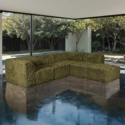 Furniture of America - Nappi - L-Sectional B, Olive Green - FM62102GR-SECT-B view 1