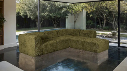 Furniture of America - Nappi - L-Sectional B, Olive Green - FM62102GR-SECT-B view 2