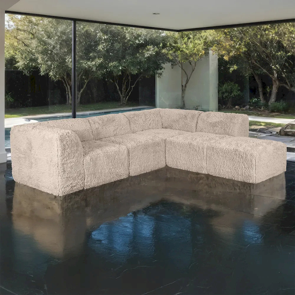 Furniture of America - Nappi - L-Sectional B, Taupe - FM62102TP-SECT-B view 1
