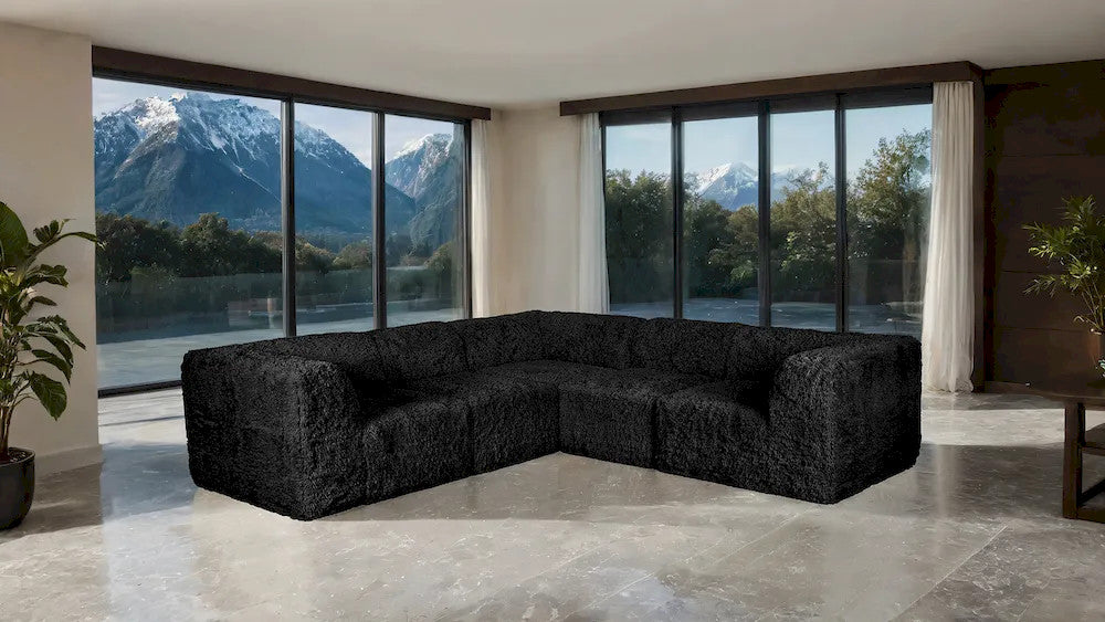 Furniture of America - Nappi - L-Sectional C, Black - FM62102BK-SECT-C view 2