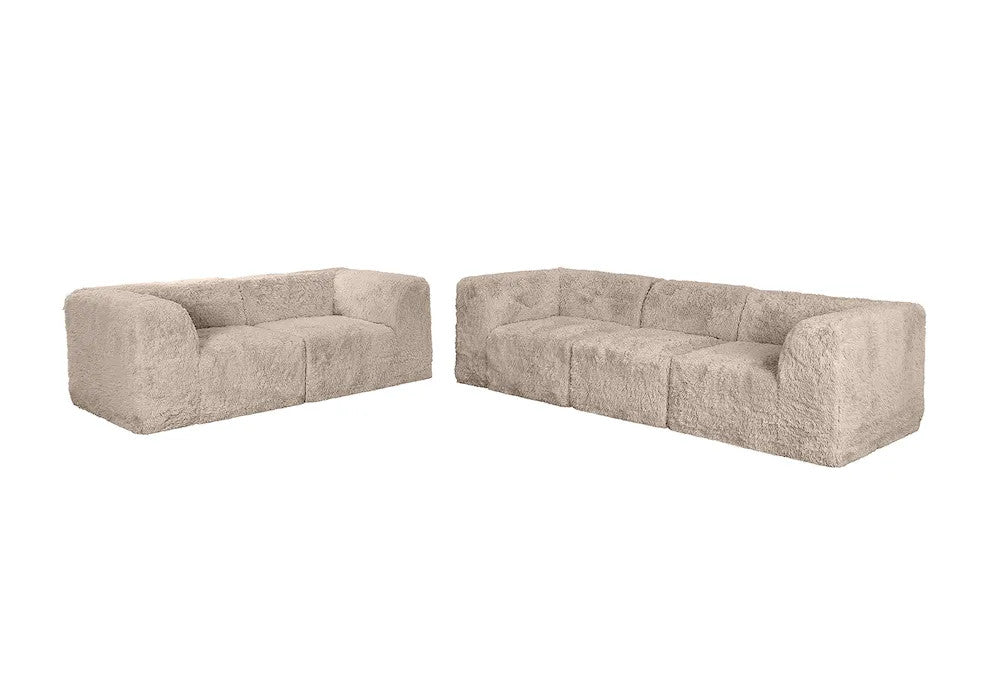 Furniture of America - Nappi - Sofa + Loveseat, Taupe - FM62102TP-2PC view 2
