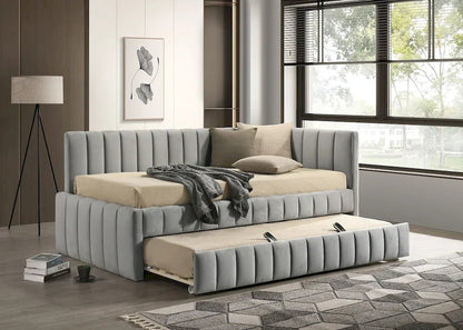 Furniture of America - Nardi - Twin Daybed w/ Trundle - Light Gray - FM1206LG-BED view 1