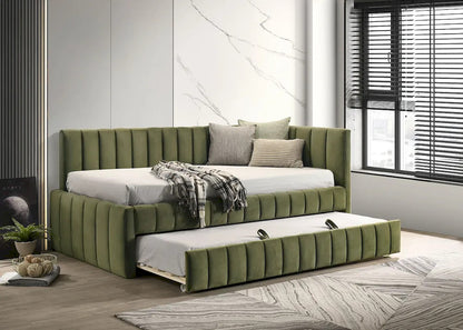 Furniture of America - Nardi - Twin Daybed w/ Trundle - Olive Green - FM1206GR-BED view 1