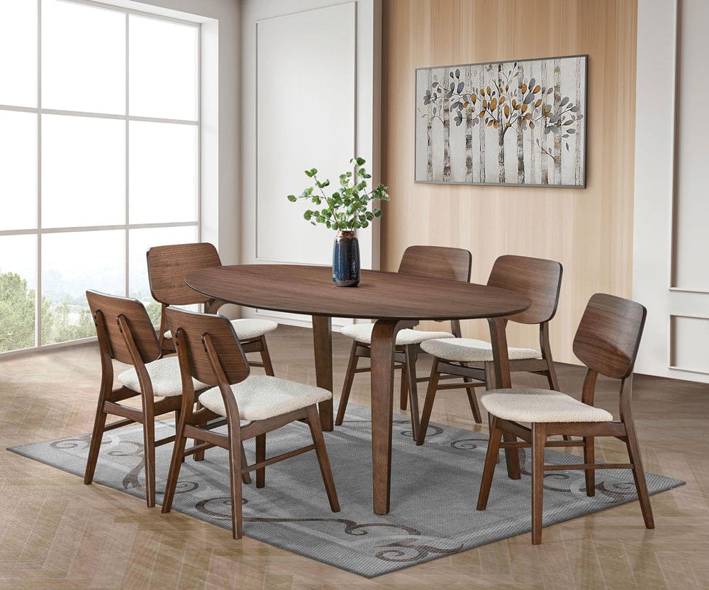 Furniture of America - Narvik 7 Pc. Dining Table Set in Walnut - FM3212WN-T-7PC View 1