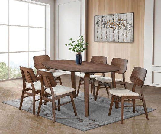 Furniture of America - Narvik 7 Pc. Dining Table Set in Walnut - FM3212WN-T-7PC View 1