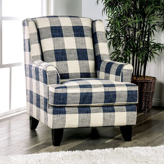 Furniture of America - Nash Chair in Checkered - SM8101-CH-SQ View 1