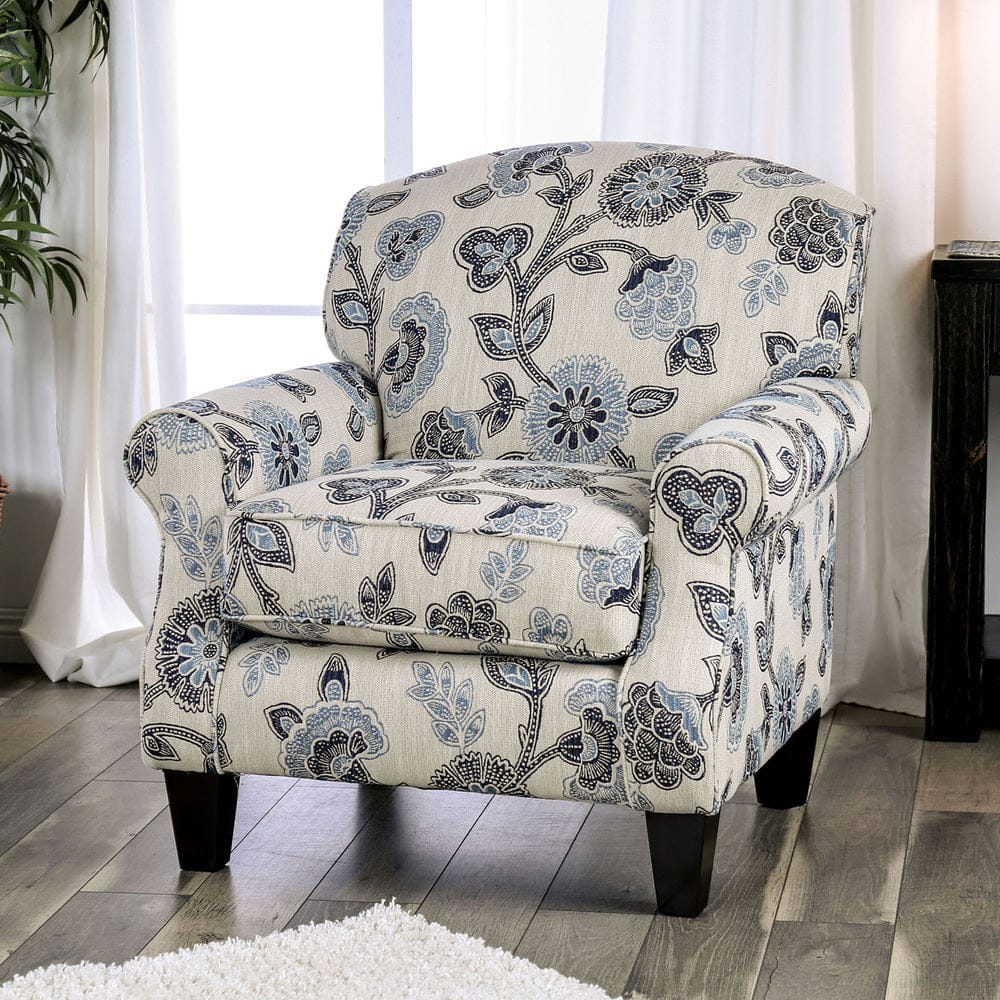 Furniture of America - Nash Chair in Floral - SM8101-CH-FL View 1