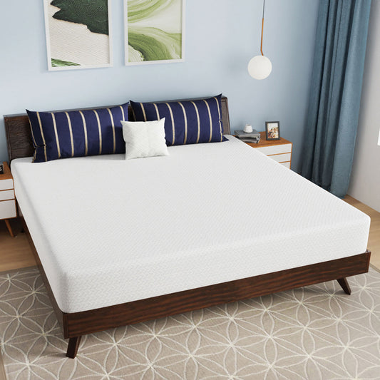 Furniture of America - Nasturtium 10" E.King Bamboo Charcoal Infused Memory Foam in White - DM810-EK View 2