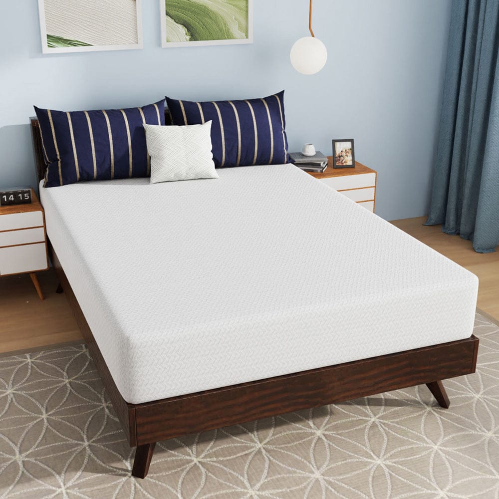 Furniture of America - Nasturtium 10" Full Bamboo Charcoal Infused Memory Foam in White - DM810-F View 2