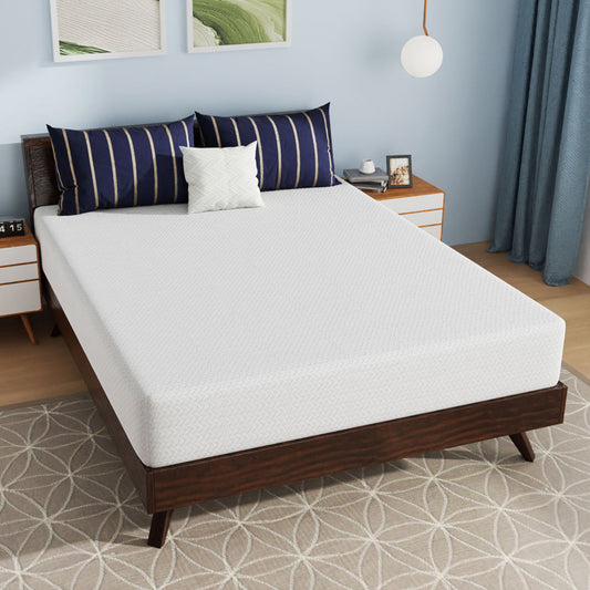 Furniture of America - Nasturtium 10" Queen Bamboo Charcoal Infused Memory Foam in White - DM810-Q View 2