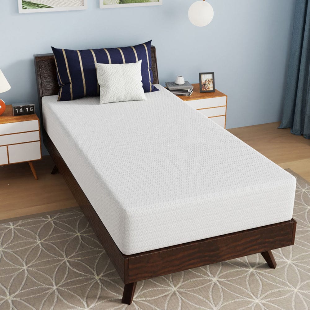 Furniture of America - Nasturtium 10" Twin Bamboo Charcoal Infused Memory Foam in White - DM810-T View 2