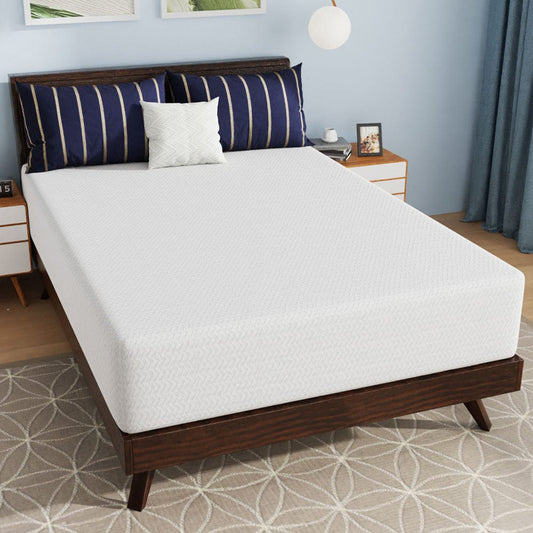 Furniture of America - Nasturtium 12" Full Bamboo Charcoal Infused Memory Foam in White - DM812-F View 2