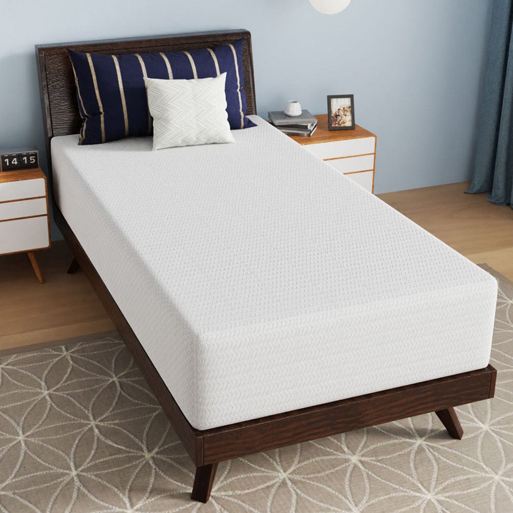 Furniture of America - Nasturtium 12" Twin Bamboo Charcoal Infused Memory Foam in White - DM812-T View 3