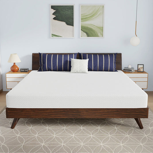 Furniture of America - Nasturtium 8" E.King Bamboo Charcoal Infused Memory Foam in White - DM808-EK View 2