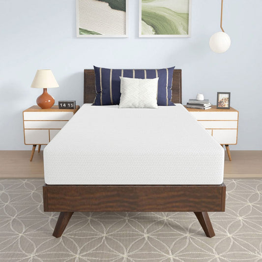 Furniture of America - Nasturtium 8" Twin Bamboo Charcoal Infused Memory Foam in White - DM808-T View 2