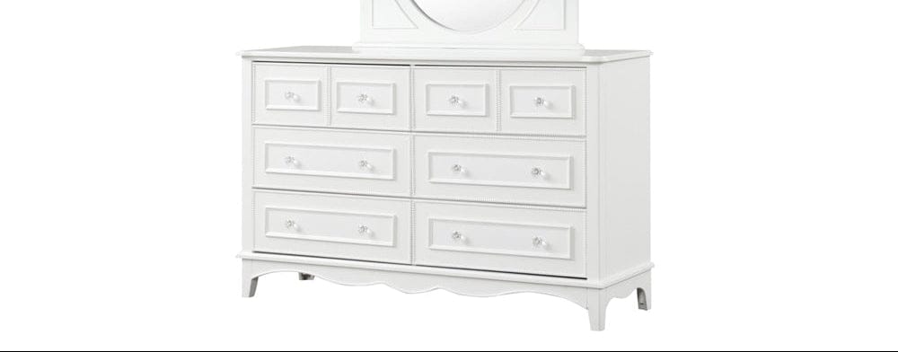 Furniture of America - Naucalpan Dresser w/ Bottom Drawer Cedar in White - FM7456WH-D View 1