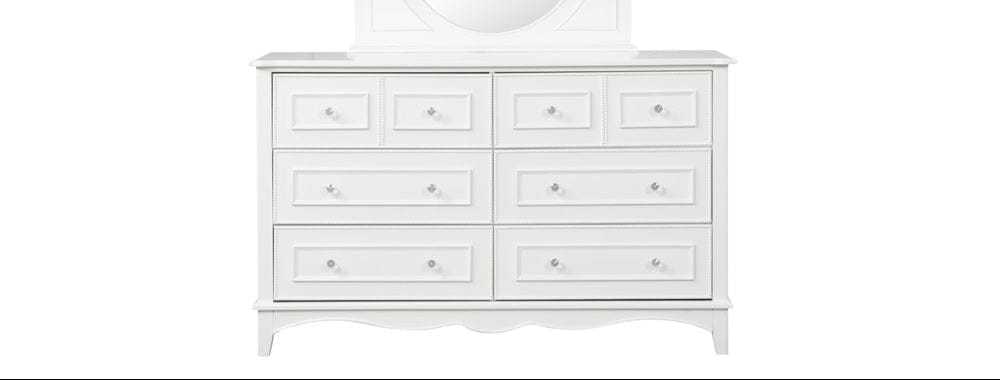Furniture of America - Naucalpan Dresser w/ Bottom Drawer Cedar in White - FM7456WH-D View 3