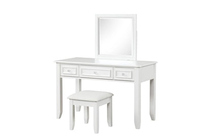 Furniture of America - Naucalpan Vanity Set w/ Stool in White - FM7456WH-V-SET View 3