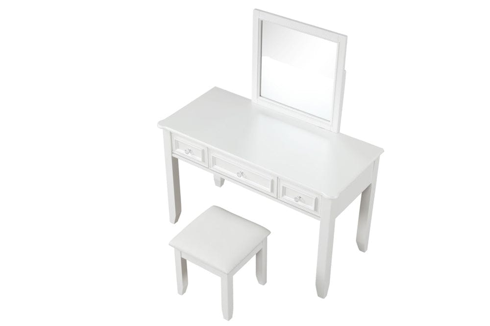 Furniture of America - Naucalpan Vanity Set w/ Stool in White - FM7456WH-V-SET View 4