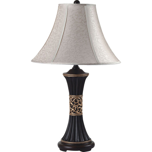 Furniture of America - Naya 11"H Table Lamp Set of 2 in Espresso/Off-White - L78173-2PK View 1