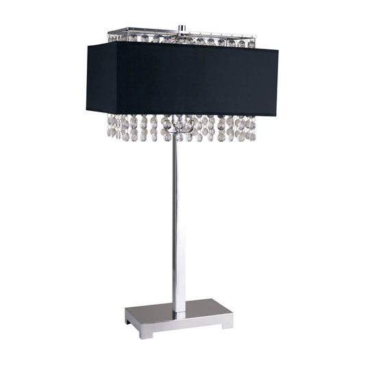 Furniture of America - Naya Table Lamp in Chrome/Black - L7733BK View 1
