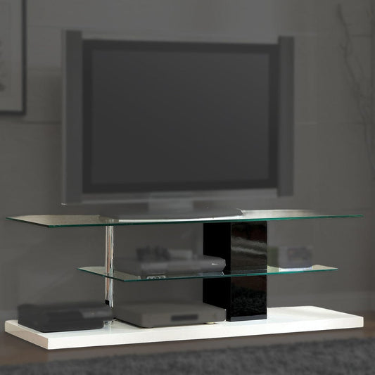 Furniture of America - Neapoli 63" TV Console in Black/White - CM5811TV-SET View 1