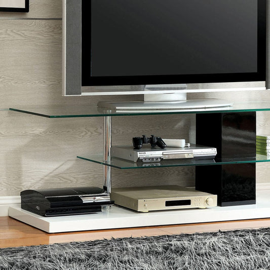 Furniture of America - Neapoli 63" TV Console in Black/White - CM5811TV-SET View 2