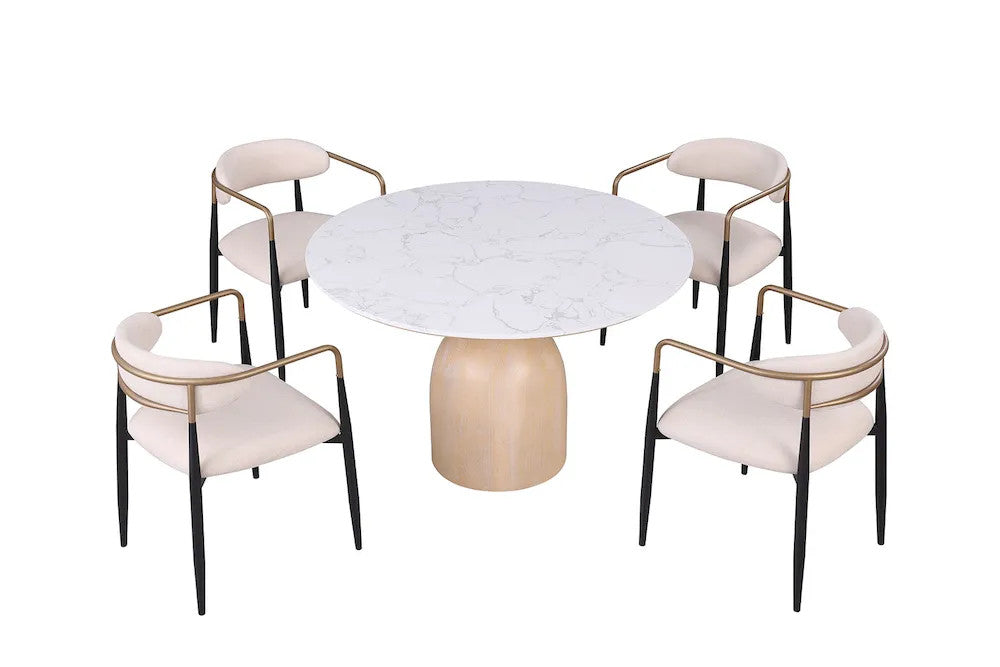 Furniture of America - Neasden - 4 Pc. Dining Table Set - FM37003NT-T-5PC view 1