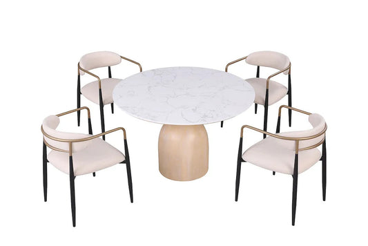 Furniture of America - Neasden - 4 Pc. Dining Table Set - FM37003NT-T-5PC view 1